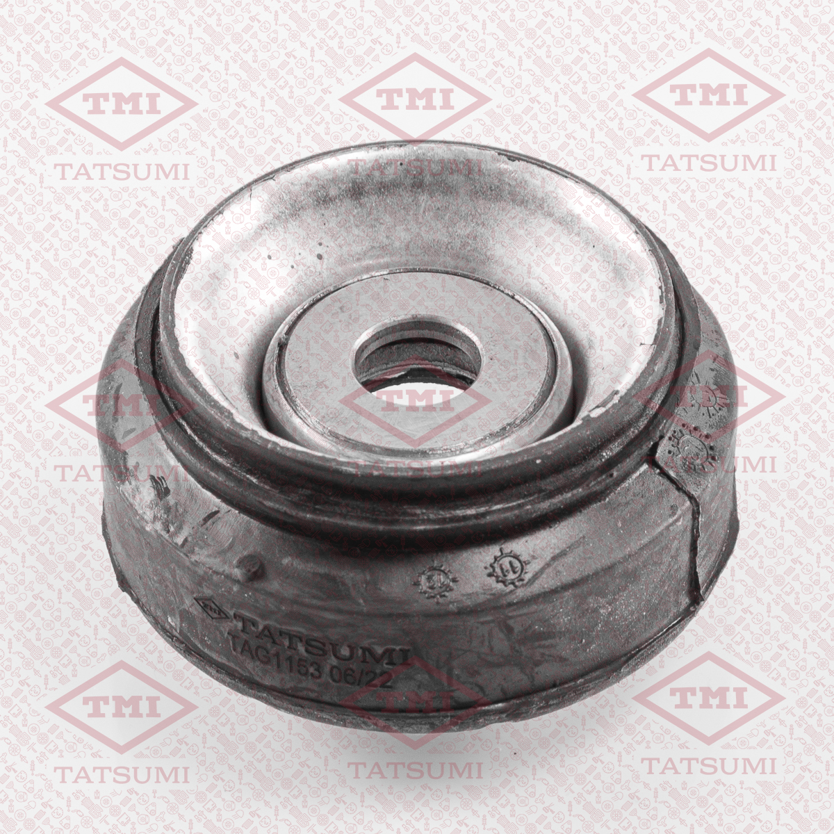 Strut mount, with bearing