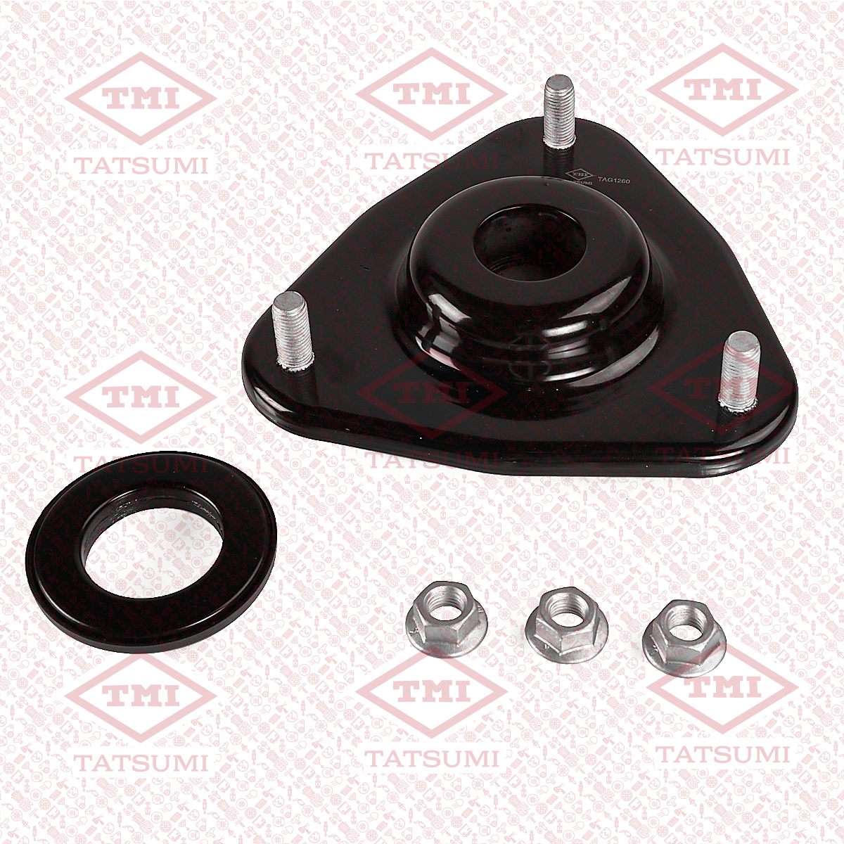 Strut mount, with bearing