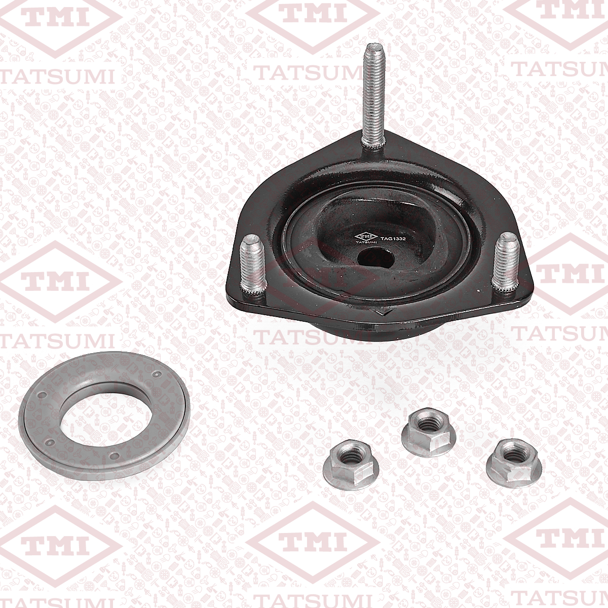 Strut mount, with bearing