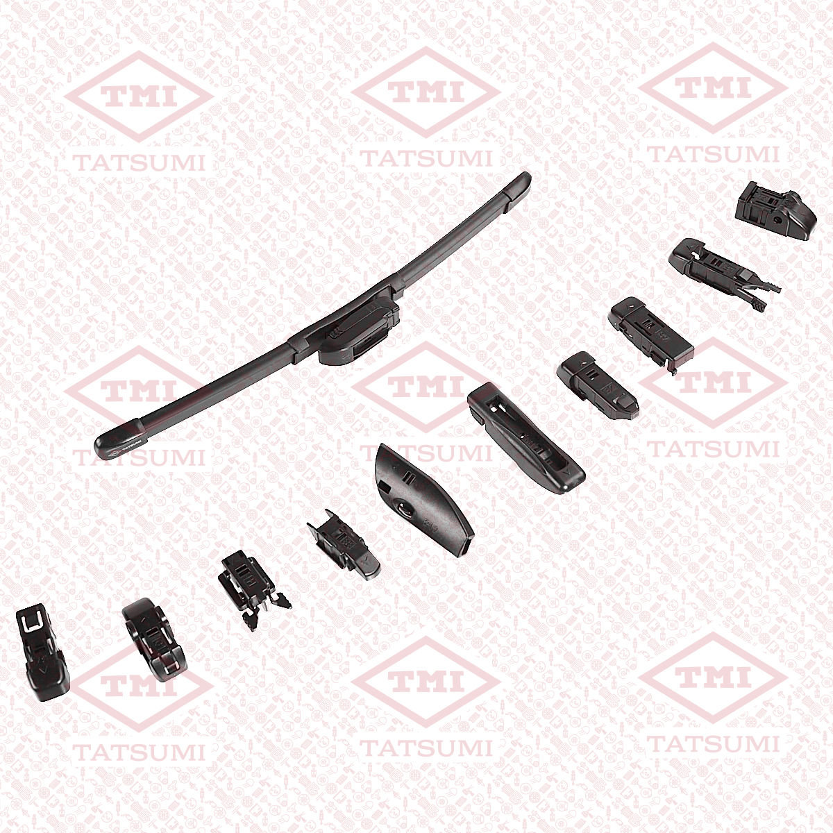 Wiper blade T-Flex 330mm, Multiadapters