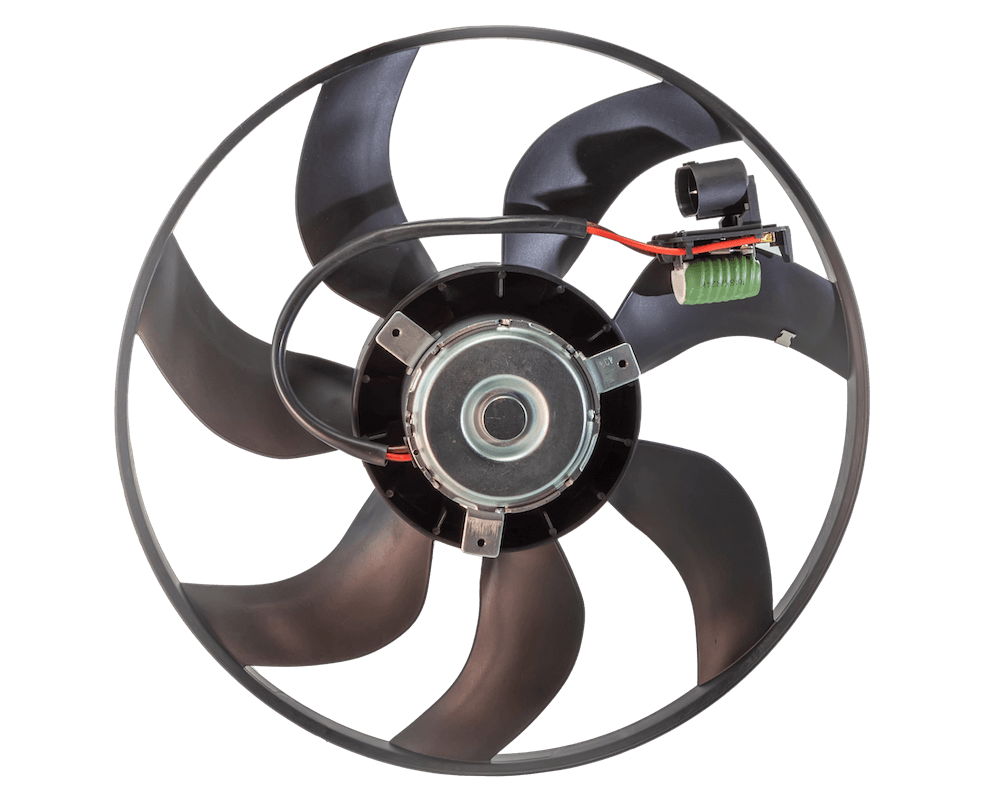 Internal combustion engine radiator and interior heater fans